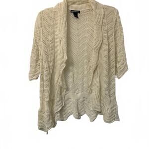 Lauren Michelle Angel Cut Crochet Cardigan
